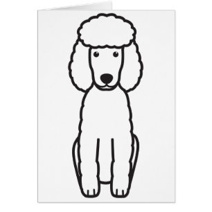 Cartão Desenhos animados do cão de caniche diminuta