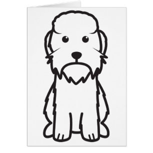 Cartão Desenhos animados do cão de Dandie Dinmont Terrie