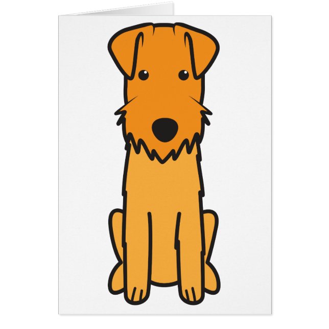 Cartão Desenhos animados do cão de Lakeland Terrier (Frente)