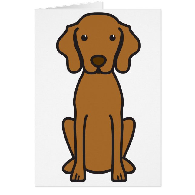 Cartão Desenhos animados do cão de Vizsla (Frente)
