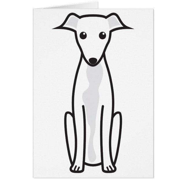 Cartão Desenhos animados do cão do galgo (Frente)