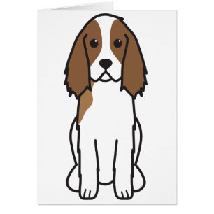 Cartão Desenhos animados do cão do Spaniel de Springer