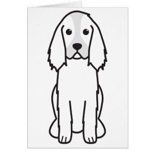 Cartão Desenhos animados do cão do Spaniel de Springer