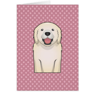 Cartão Desenhos animados do golden retriever