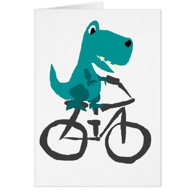 Cartão Desenhos animados engraçados da bicicleta da (Frente)