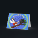Cartão Desenhos animados engraçados do aniversário do<br><div class="desc">Balance sobre com este cockatoo engraçado dos desenhos animados e sua guitarra elétrica em uma árvore! Lotes do divertimento!</div>