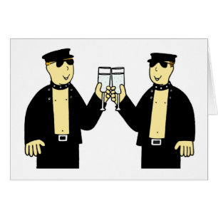 Cartão Desenhos animados masculinos alegres dos parabéns