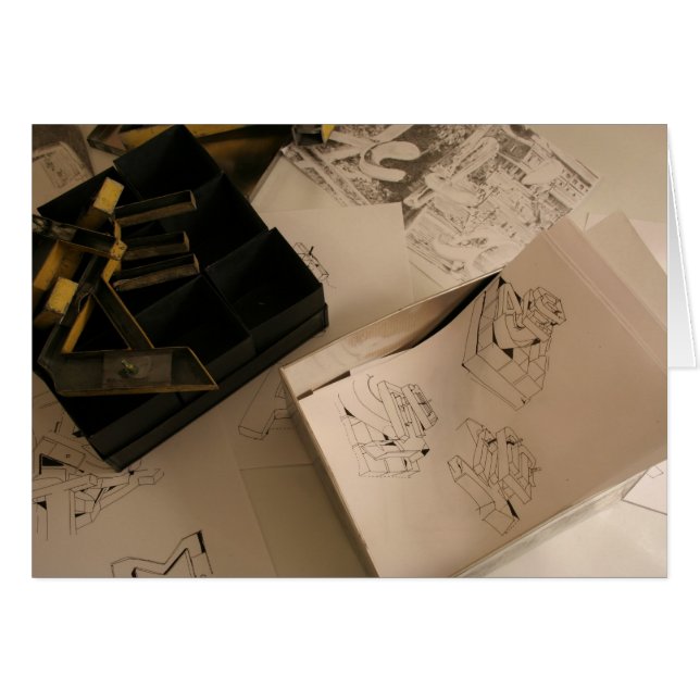 Cartão Desenhos de Jogos e Letras Metálicas (Frente Horizontal)