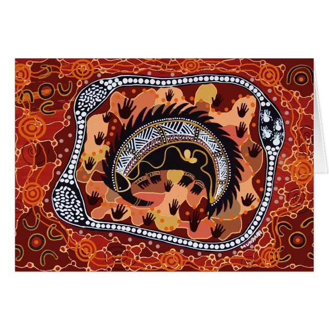 Cartão Desert Echidna Dreaming (Frente Horizontal)