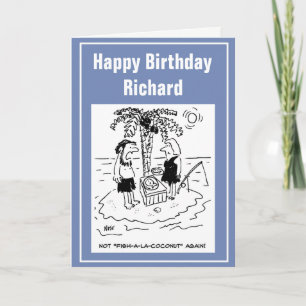 Cartão Desert Island Castaway tem Fish a la Coconut Meal