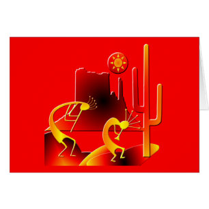 Cartão Desert Kokopelli
