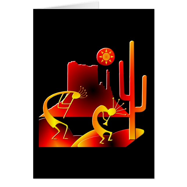 Cartão Desert Kokopelli (Frente)