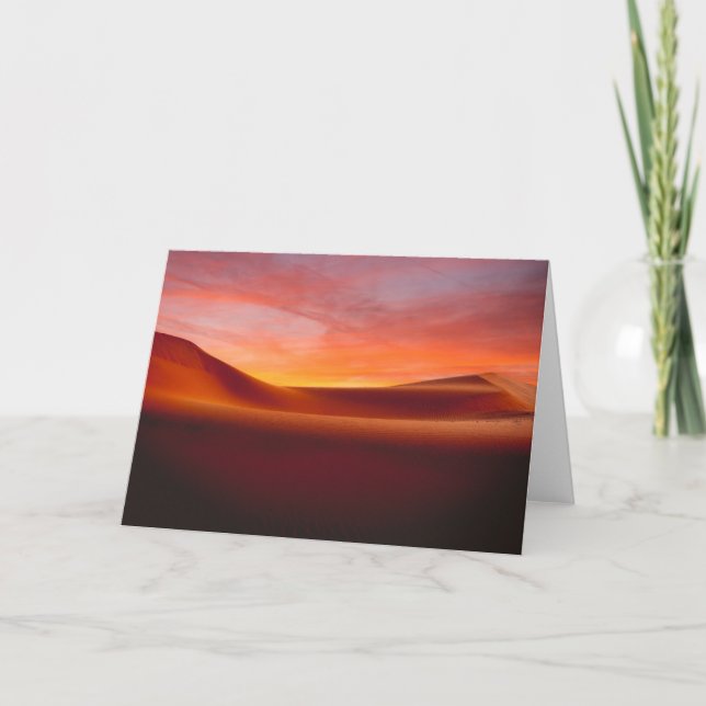 Cartão Desertos | Paisagem do Deserto Rolante (Frente)