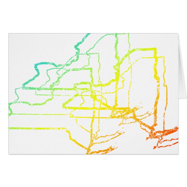 Cartão desfoque de frio de nova iorque (Frente Horizontal)