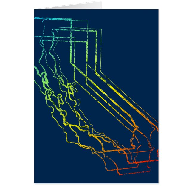 Cartão desfoque do orgulho da califórnia (Frente)