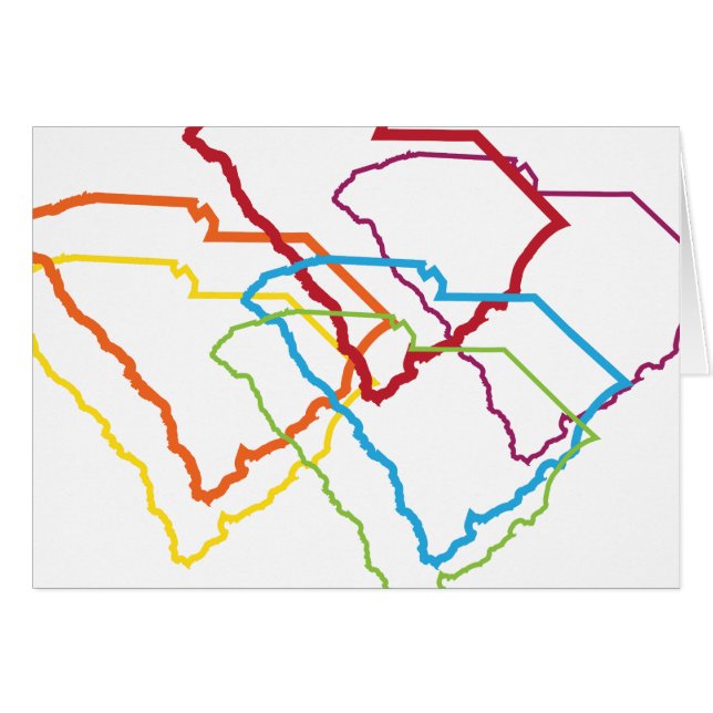 Cartão desfoque do orgulho da Carolina do Sul (Frente horizontal)