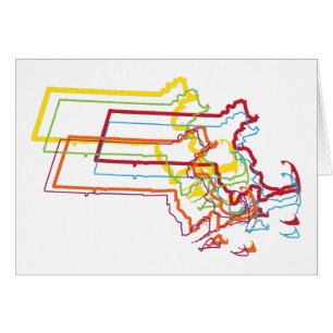 Cartão desfoque do orgulho de Massachusetts