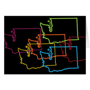 Cartão desfoque do orgulho de washington