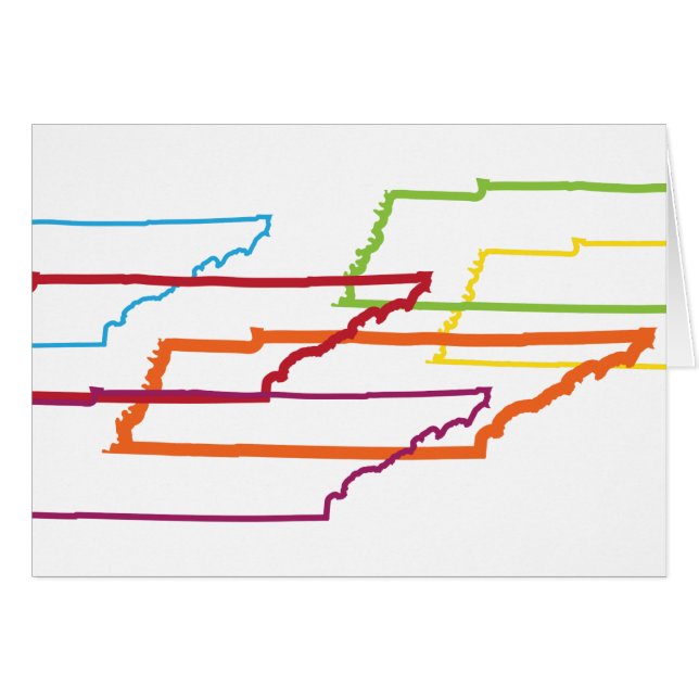 Cartão desfoque do orgulho do tennessee (Frente Horizontal)