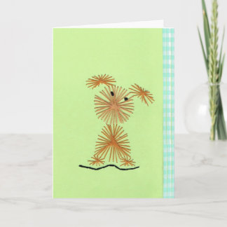 Cartão desgrenhado do bordado do filhote de