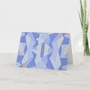 Cartão Design abstrato de Pastel em azul e ouro