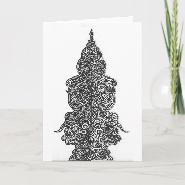 Cartão Design abstrato do espelho (Frente)