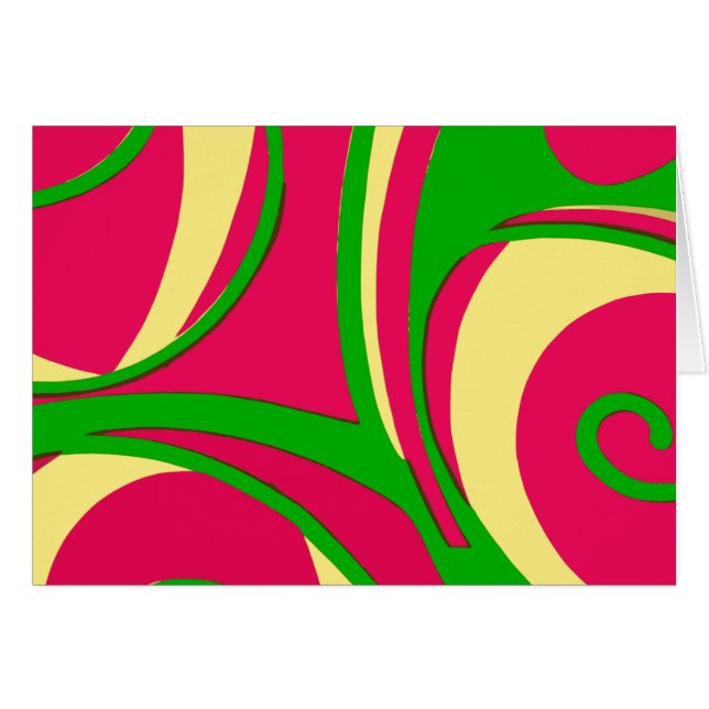 Cartão Design abstrato do estilo 60 (Frente Horizontal)
