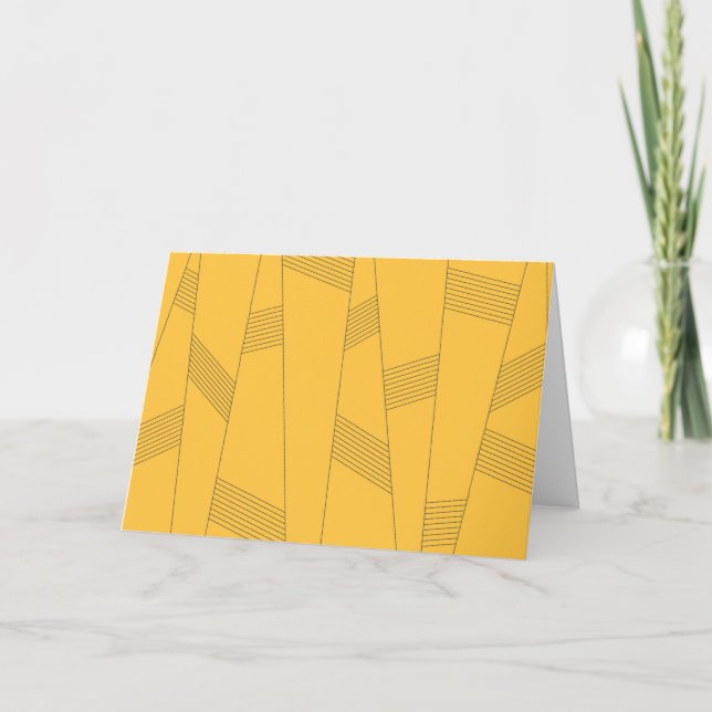Cartão Design abstrato simples, amarelo, moderno (Frente)