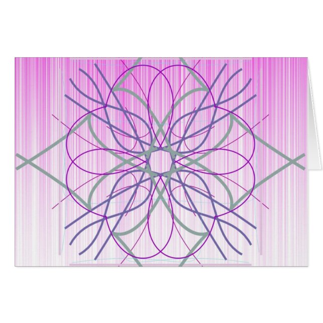 Cartão Design aleatório rosa e roxo (Frente Horizontal)