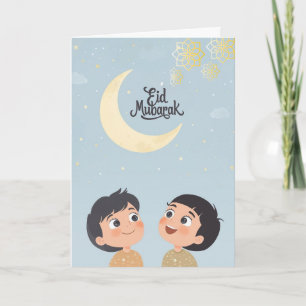 Cartão Design Alegre do Eid al-Fitr