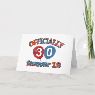 Cartão design aniversário de 30 anos