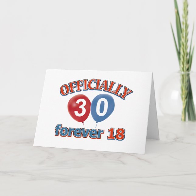 Cartão design aniversário de 30 anos (Frente)