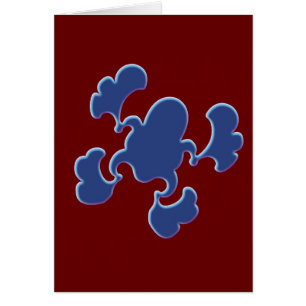 Cartão Design azul do comedor de rãs