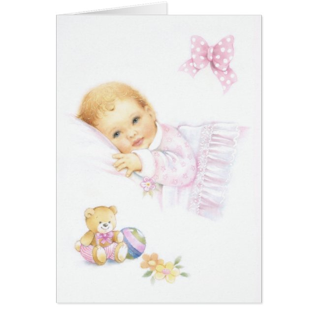 Cartão Design bonito do bebé (Frente)