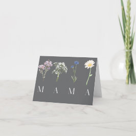 Cartão Design Botânico Elegante para o Dia das Mães