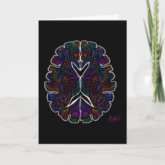 Cartão design cerebral floral