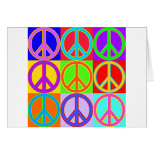 Cartão Design colorido do sinal de paz