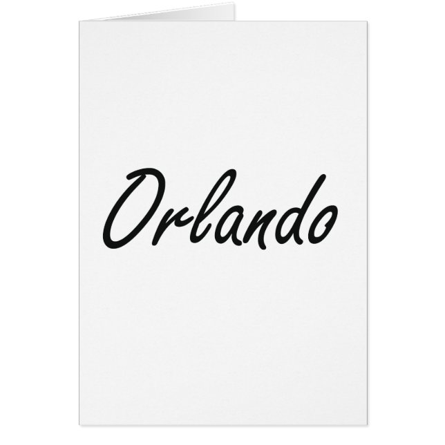 Cartão Design conhecido artístico de Orlando (Frente)
