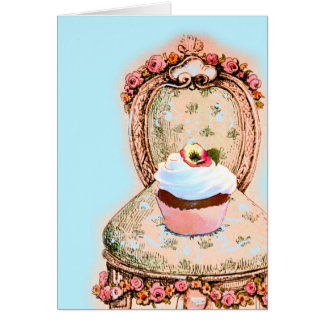 Cartão Design Cupcake do Tea Party