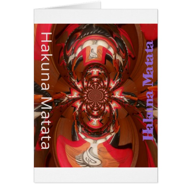 Cartão Design da África Colorida Divertida (Frente)