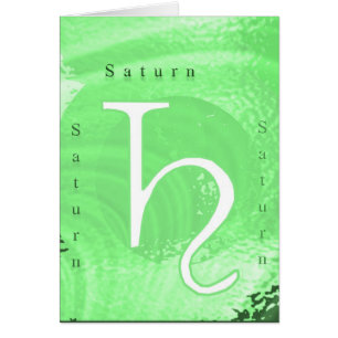 Cartão Design da astrologia do zodíaco de Saturn