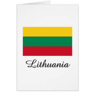 Cartão Design da bandeira de Lithuania