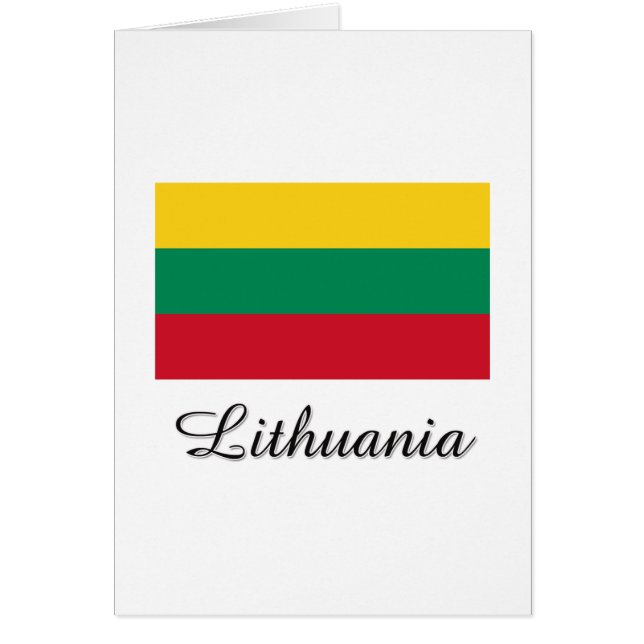 Cartão Design da bandeira de Lithuania (Frente)