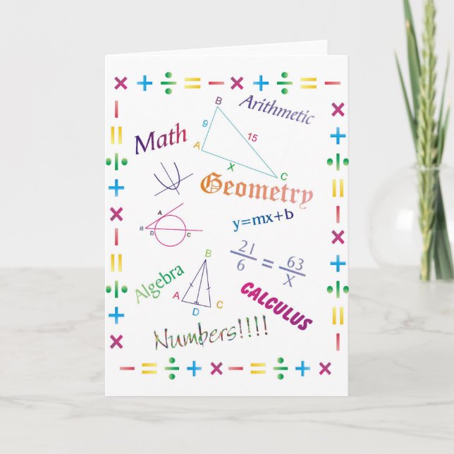 Cartão Design da matemática (Frente)