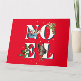 Cartão Design da placa Noel de Natal