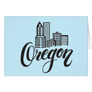 Cartão Design da tipografia de Oregon