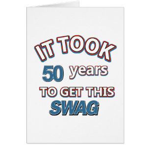 Cartão Design das pessoas de 50 anos