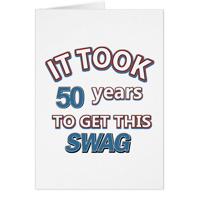 Cartão Design das pessoas de 50 anos (Frente)