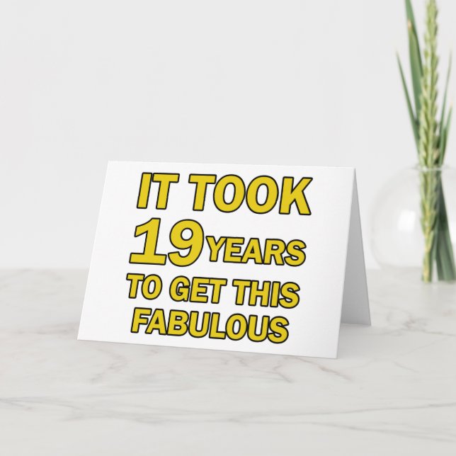 Cartão design de 19 anos (Frente)