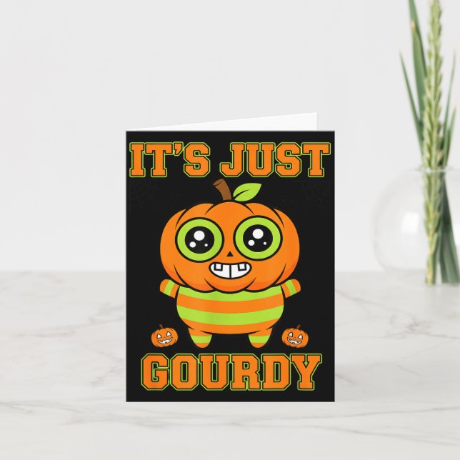 Cartão design de abóbora gourdy halloween jack o'lanern f (Frente)